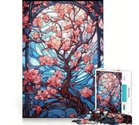 Rompecabezas japonés Sakura Bloom de 1000 Piezas para Adolescentes, Juguete para ejercitar la Mente, diseño Relajante, Regalo Ideal para armar (38x52cm)