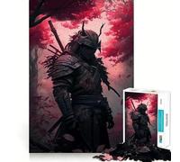 Rompecabezas japonés Samurai Cherry de 1000 Piezas para Adolescentes Juguete de lógica Fuerte para Relajarse mentalmente Bordes definidos Regalo Elegante (50x75cm)