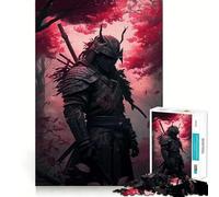Rompecabezas japonés Samurai Cherry de 1000 Piezas para Adolescentes Mejora la Memoria Ideal para Relajarse Bordes precisos Regalo Elegante (38x26cm)
