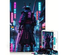 Rompecabezas japonés Samurai Cyberpunk para Adultos, 1000 Piezas, Juego Mental, Juguete para aliviar la ansiedad, Arte de Corte preciso, Coleccionable (38x26cm)