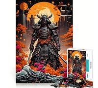 Rompecabezas japonés Samurai de 1000 Piezas para Adolescentes, Juguete de lógica Pura, Suave y Relajante, Pieza de Arte de Corte Limpio (38x26cm)