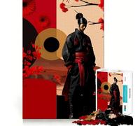 Rompecabezas japonés Samurai Ninja de 1000 Piezas para Adultos Fortalece la Memoria, Calma la Mente, cálida Sorpresa (38x26cm)