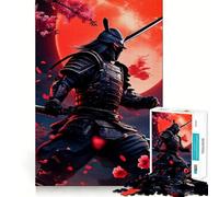 Rompecabezas japonés Samurai Red Moon para Adolescentes, 1000 Piezas, Juguete para ejercitar el Cerebro, relajación Mental, Arte para armar, (50x75cm)