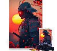 Rompecabezas japonés Samurai Sunset de 1000 Piezas para Adolescentes, Juguete de lógica, Divertido y silencioso, Corte Suave, Regalo Encantador (50x75cm)