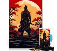 Rompecabezas japonés Samurai Sunset para Adolescentes, 1000 Piezas, desafío Mental, diversión Relajante, Corte preciso, Regalo Festivo (38x52cm)