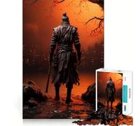 Rompecabezas japonés Sekiro Samurai de 1000 Piezas para Adolescentes Juguete para desarrollar la Habilidad Mental y Relajarse Corte preciso (50x75cm)
