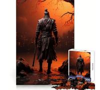 Rompecabezas japonés Sekiro Samurai de 1000 Piezas para Adolescentes Mejora la Memoria Fácil de Usar Ocio Corte Firme Decoración de Pared (38x52cm)