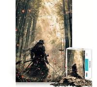 Rompecabezas japonés silencioso de samuráis para Adolescentes, 1000 Piezas, Actividad para ejercitar la Mente, Borde preciso, Regalo Festivo 38x26cm
