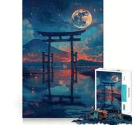 Rompecabezas japonés Torii Gate para Adultos, 1000 Piezas, Smart Reason Toy Family Bond Smooth Edge Art Display 38x26cm