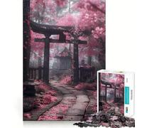 Rompecabezas japonés Torii Gate Sakura de 1000 Piezas para Adolescentes Juguete para desarrollar la Mente Diseño Relajante y Acogedor Regalo Original para armar 38x26cm