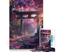 Rompecabezas japonés Torii Gate Sakura de 1000 Piezas para Adolescentes Juguete para desarrollar la Mente Divertido diseño para armar Regalo Elegante 38x26cm