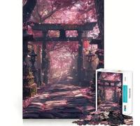 Rompecabezas japonés Torii Gate Sakura de 1000 Piezas para Adultos y Adolescentes Juego Mental para calmar la Mente Corte preciso 50x75cm