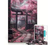 Rompecabezas japonés Torii Gate Sakura para Adultos, 1000 Piezas, Juego de ingenio, pasatiempo para el hogar, Regalo Memorable 38x52cm