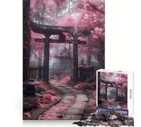 Rompecabezas japonés Torii Gate Sakura para Adultos, 1000 Piezas, Juego de ingenio, pasatiempo para el hogar, Regalo Memorable 38x52cm