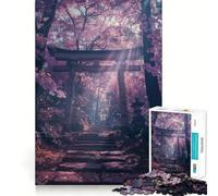 Rompecabezas japonés Torii Gate Sakura para Adultos, 1000 Piezas, Juguete de lógica Mental, Suave y Relajante, Corte Firme, Lista de Deseos de Santa Claus 38x52cm