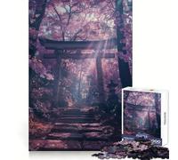 Rompecabezas japonés Torii Gate Sakura para Adultos, 1000 Piezas, Juguete de lógica Mental, Suave y Relajante, Corte Firme, Lista de Deseos de Santa Claus 38x52cm