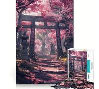 Rompecabezas japonés Torii Gate Sakura para Adultos, 1000 Piezas, Juguete Inteligente, Juego Relajante, Arte de Corte preciso, Coleccionable 38x52cm
