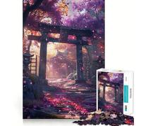 Rompecabezas japonés Torii Gate Sakura para Adultos, 1000 Piezas, Smart Reason Toy Group Joy Smooth Edge Fine Art Piece 38x26cm