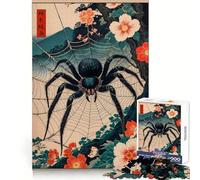 Rompecabezas japonés Ukiyo-e de arañas, 1000 Piezas, para Adolescentes, para desarrollar la Memoria, para Jugar en Interiores, con Corte Fino, diseño de Papá Noel 38x52cm