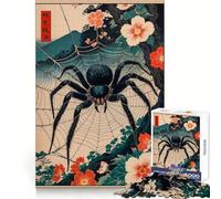 Rompecabezas japonés Ukiyo-e de arañas de 1000 Piezas para Adultos y Adolescentes Juguete Mental para Relajarse y calmar Regalo sincero 50x75cm