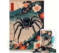Rompecabezas japonés Ukiyo-e de arañas de 1000 Piezas para Adultos y Adolescentes Juguete Mental para Relajarse y calmar Regalo sincero 50x75cm