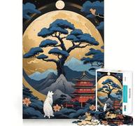 Rompecabezas japonés Vintage de 1000 Piezas con diseño de árbol Diversión para ejercitar la Mente Encaja Perfectamente sin Huecos Actividad para Compartir con Seres Queridos (38x52cm)