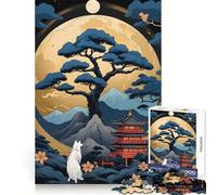 Rompecabezas japonés Vintage de 1000 Piezas con diseño de árbol para Adolescentes Ideal para el Bienestar Mental, la relajación y el Ocio Bordes definidos Regalo conmovedor (38x26cm)