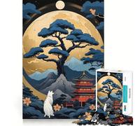 Rompecabezas japonés Vintage de 1000 Piezas para Adolescentes,Ideal para estimular la Mente Montaje Firme y Seguro Diversión Nocturna en Familia (50x75cm)