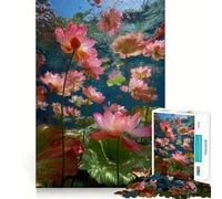 Rompecabezas Jardín de Lotos Submarinos para Adultos,1000 Piezas,Juego de Memoria,Corte Fino,Acabado Premium,Una Forma Entretenida de Pasar Horas Libres (50x75cm)