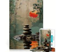 Rompecabezas Jardín Zen Atardecer 1000 Piezas Diversión para Estimular la Concentración Tecnología Avanzada de Corte Láser Juego Mental Ideal para Viajes Regalo (38x52cm)