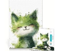 Rompecabezas Jardín Zen Kitty de 1000 Piezas Ejercicio Mental Divertido Piezas de Ajuste preciso Una Forma entretenida de Pasar el Tiempo Libre (38x52cm)