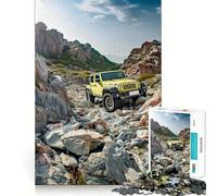 Rompecabezas Jeep Amarillo Todoterreno de 1000 Piezas para Adultos Diversión para Entrenar la Mente Corte Limpio Componentes Resistentes Actividad Relajante para desconectar (38x26cm)