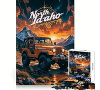 Rompecabezas Jeep del Norte de Idaho de 1000 Piezas para Adultos, Juguete para ejercitar la Mente, Tiempo Libre, diseño nítido, Regalo increíble (38x26cm)