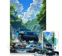Rompecabezas Jeep Todoterreno de 1000 Piezas para Adultos, Juguete para ejercitar la Mente, Juego de Interior, Pieza de Arte de Corte preciso (50x75cm)