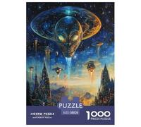 Rompecabezas Juego Arte de Criaturas alienígenase Puzzle Desafío De Entretenimiento Challenge Puzzle Ciencia ficción Juego Familiar 1000 Piezas Puzzle Adultos Y Niños 38x26cm/1000pcs