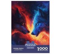 Rompecabezas Juego Lobo Genial Puzzles De Madera Regalo para Niños Challenge Puzzle Animal Juego Familiar 1000 Piezas Puzzles para Adultos Y Niños 70x50cm/1000pcs