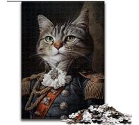 Rompecabezas King Cat de 1000 Piezas para Adultos y Adolescentes, Apto para Mayores de 14 años Juguete Decorativo para Pared, Ideal para cumpleaños (50x75cm)