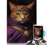 Rompecabezas King Cat para Adultos 1000 Piezas, desafiante, Divertido y Divertido, con póster y Hoja de Trivia a Juego 50x75cm