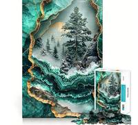Rompecabezas Kintsugi de Paisaje nevado Sereno de 1000 Piezas para Adolescentes, Juguete de lógica Mental, Escape Tranquilo, Arte de Bordes Finos, Coleccionable (38x52cm)
