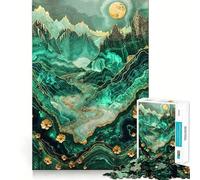Rompecabezas Kintsugi de Pradera Alpina de 1000 Piezas Juego cognitivo Divertido Componentes Resistentes y de Corte Limpio Momento de Tranquilidad y Ejercicio Mental en casa (38x52cm)