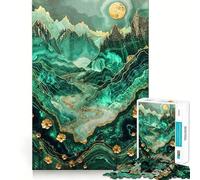 Rompecabezas Kintsugi de Pradera Alpina de 1000 Piezas Juego Mental Divertido Diseño de Ajuste Huecos reuniones Familiares (50x75cm)