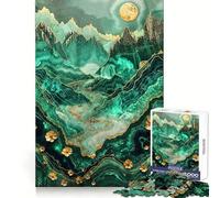 Rompecabezas Kintsugi de Pradera Alpina de 1000 Piezas para Adolescentes Práctica de lógica Diversión Tranquila Bordes limpios Regalo Festivo (50x75cm)