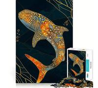 Rompecabezas Kintsugi de tiburón Ballena 1000 Piezas Divertido de Calidad Profesional Ideal para desarrollar la Memoria y la Capacidad de Corte estimular la Mente (50x75cm)