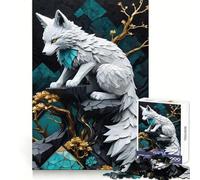 Rompecabezas Kintsugi de White Wolf para Adolescentes, 1000 Piezas, Bienestar Cerebral, relajación Mental, diversión, Cierre Perfecto, Regalo Ideal (50x75cm)