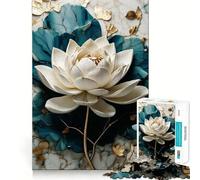 Rompecabezas Kintsugi Loto Blanco de 1000 Piezas para Adultos Juego de Habilidad Mental Corte láser para un Ajuste Actividad gratificante para días lluviosos (38x26cm)