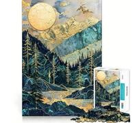 Rompecabezas Kintsugi Radiant Highlands de 1000 Piezas para Adolescentes Juguete de lógica Fina, Divertido y Relajante Decoración de Pared con Bordes limpios (50x75cm)