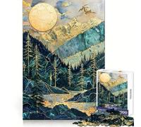 Rompecabezas Kintsugi Radiant Highlands de 1000 Piezas para Adolescentes Juguete de lógica Fina, Divertido y Relajante Decoración de Pared con Bordes limpios (50x75cm)