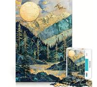 Rompecabezas Kintsugi Radiant Highlands de 1000 Piezas para Adultos Think Smart Toy Family Joy Pieza de Arte de Corte preciso (38x52cm)