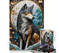 Rompecabezas Kintsugi Wolf Gold para Adolescentes, 1000 Piezas, práctica de lógica, Momentos de relajación, Bordes limpios, Regalo Ideal (38x52cm)