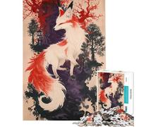 Rompecabezas Kitsune de Zorro japonés de 1000 Piezas para Adultos Juego Relajante para armar Regalo Ideal para Amigos y Familiares (tamaño 38x26cm)